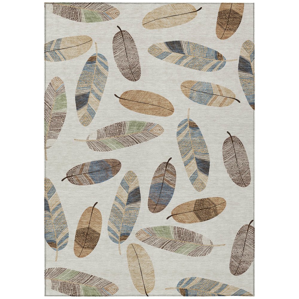 Machine Washable Indoor/Outdoor Chantille ACN2649 Ivory 8' x 10' Rug. Picture 1