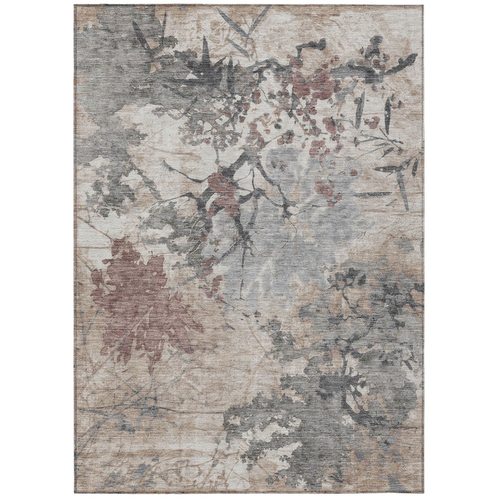Machine Washable Indoor/Outdoor Chantille ACN2654 Brown 8' x 10' Rug. Picture 1