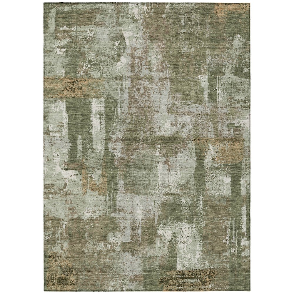 Machine Washable Indoor/Outdoor Chantille ACN2655 Green 8' x 10' Rug. Picture 1