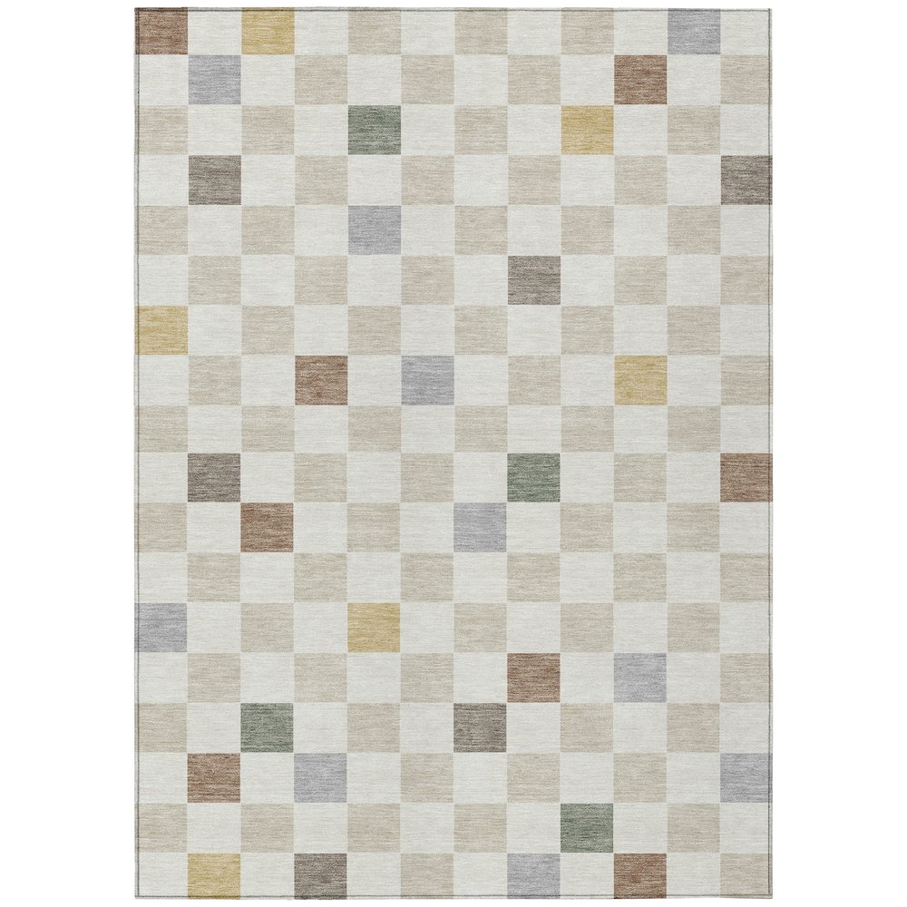 Machine Washable Indoor/Outdoor Chantille ACN2656 Ivory 8' x 10' Rug. Picture 1
