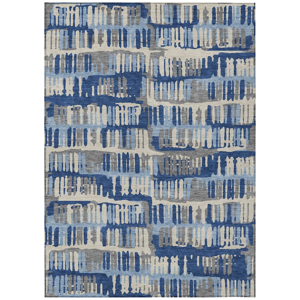 Machine Washable Indoor/Outdoor Chantille ACN2663 Blue 8' x 10' Rug. Picture 1