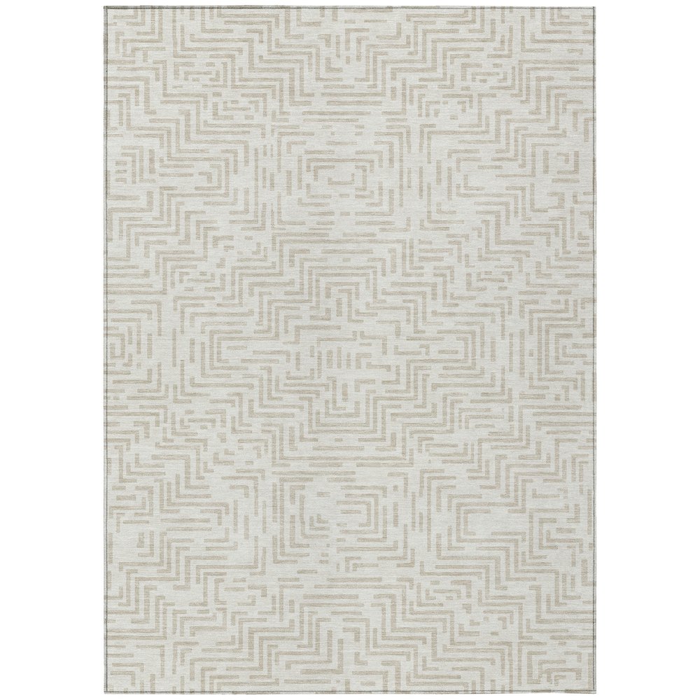 Machine Washable Indoor/Outdoor Chantille ACN2664 Ivory 8' x 10' Rug. Picture 1