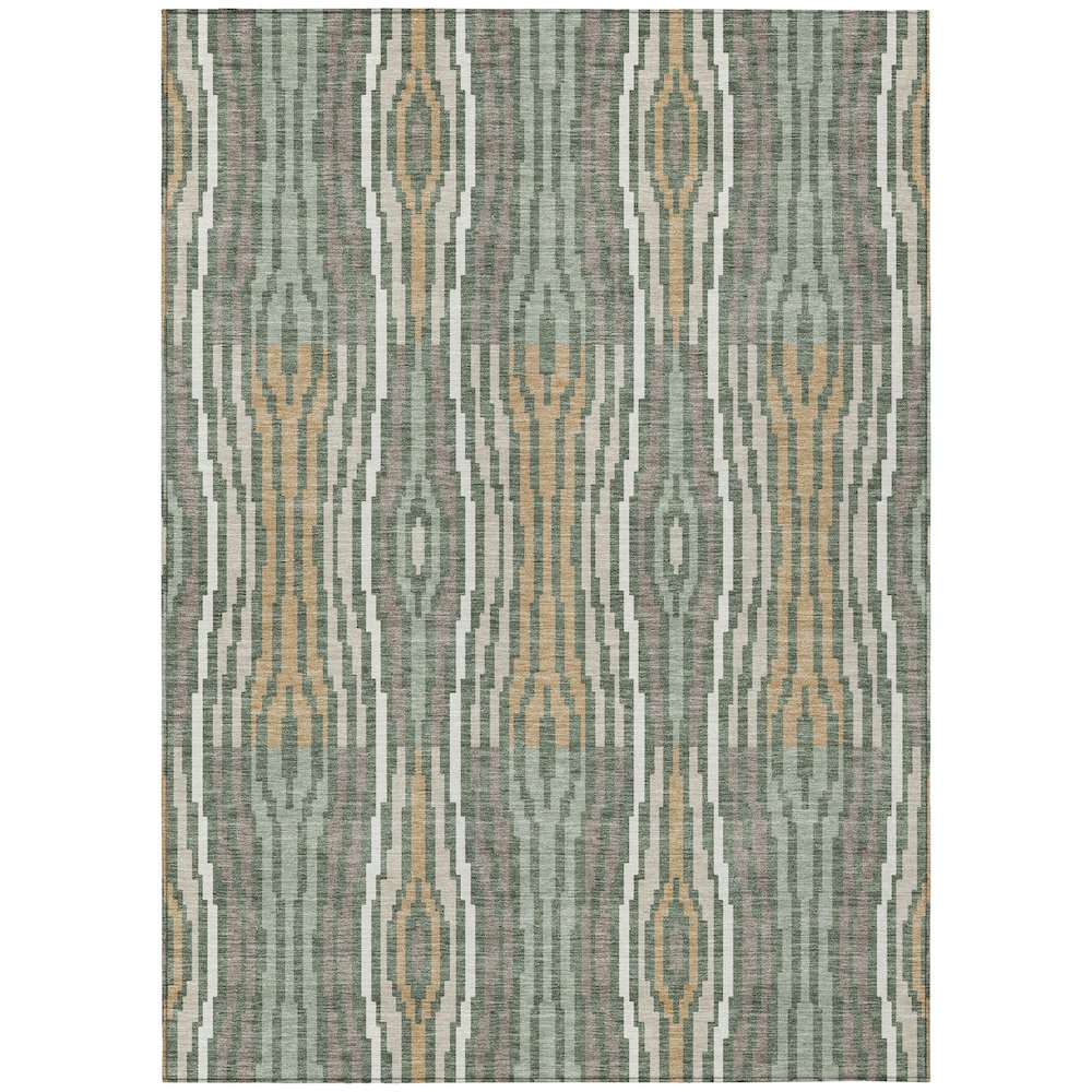 Machine Washable Indoor/Outdoor Chantille ACN2666 Green 8' x 10' Rug. Picture 1