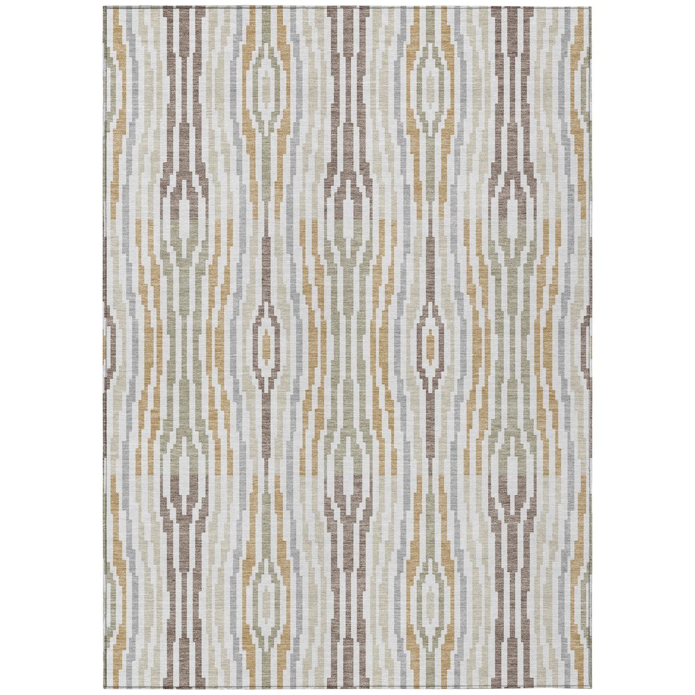 Machine Washable Indoor/Outdoor Chantille ACN2666 Ivory 8' x 10' Rug. Picture 1