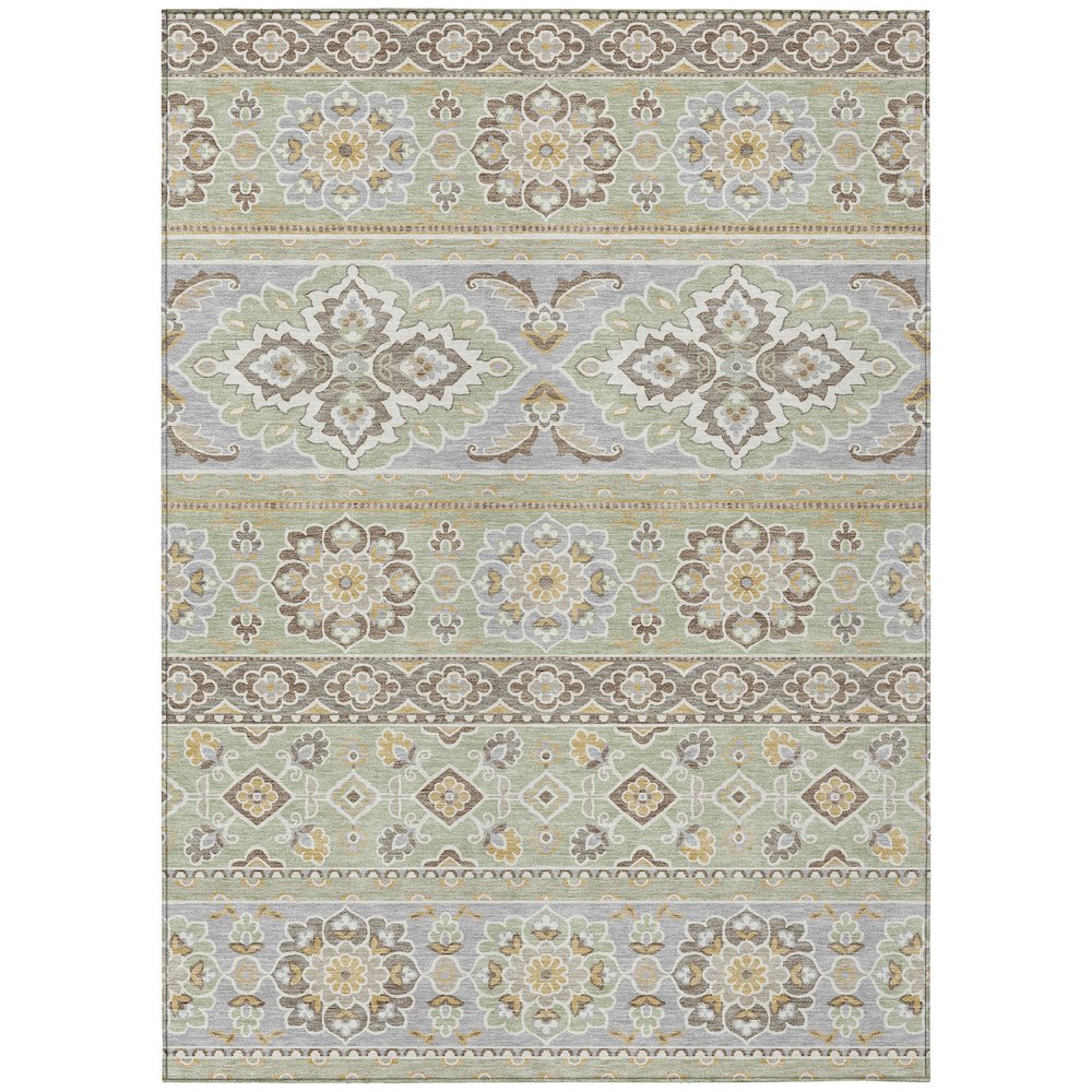 Machine Washable Indoor/Outdoor Chantille ACN2677 Green 8' x 10' Rug. Picture 1