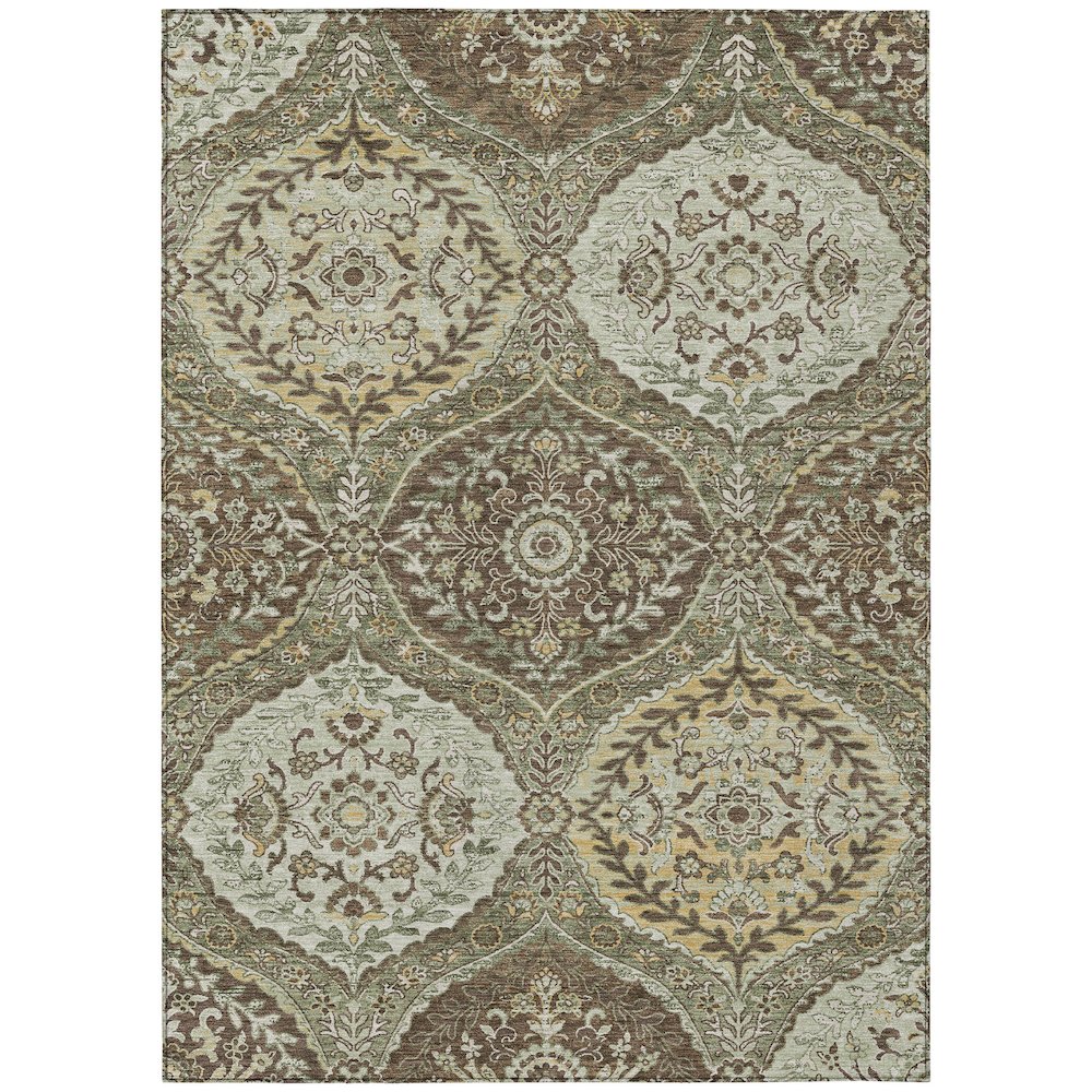 Machine Washable Indoor/Outdoor Chantille ACN2698 Green 8' x 10' Rug. Picture 1