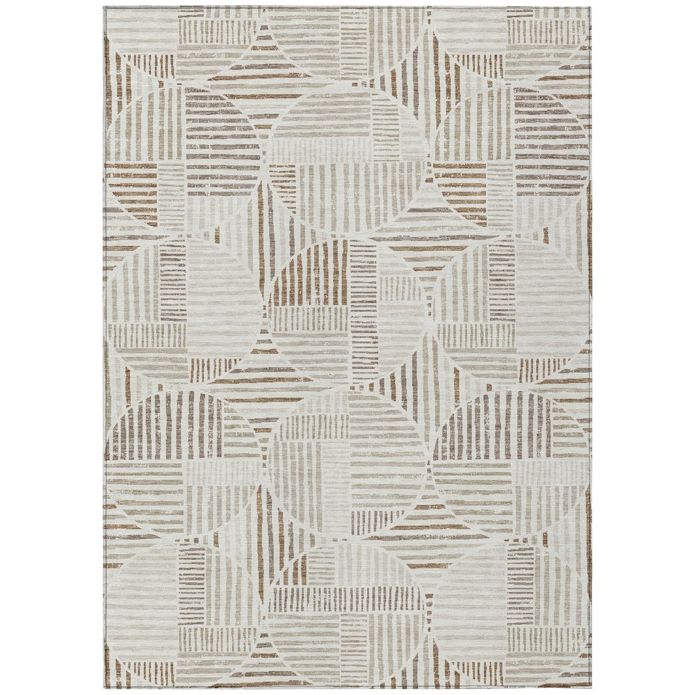 Machine Washable Indoor/Outdoor Chantille ACN2700 Ivory 8' x 10' Rug. Picture 1