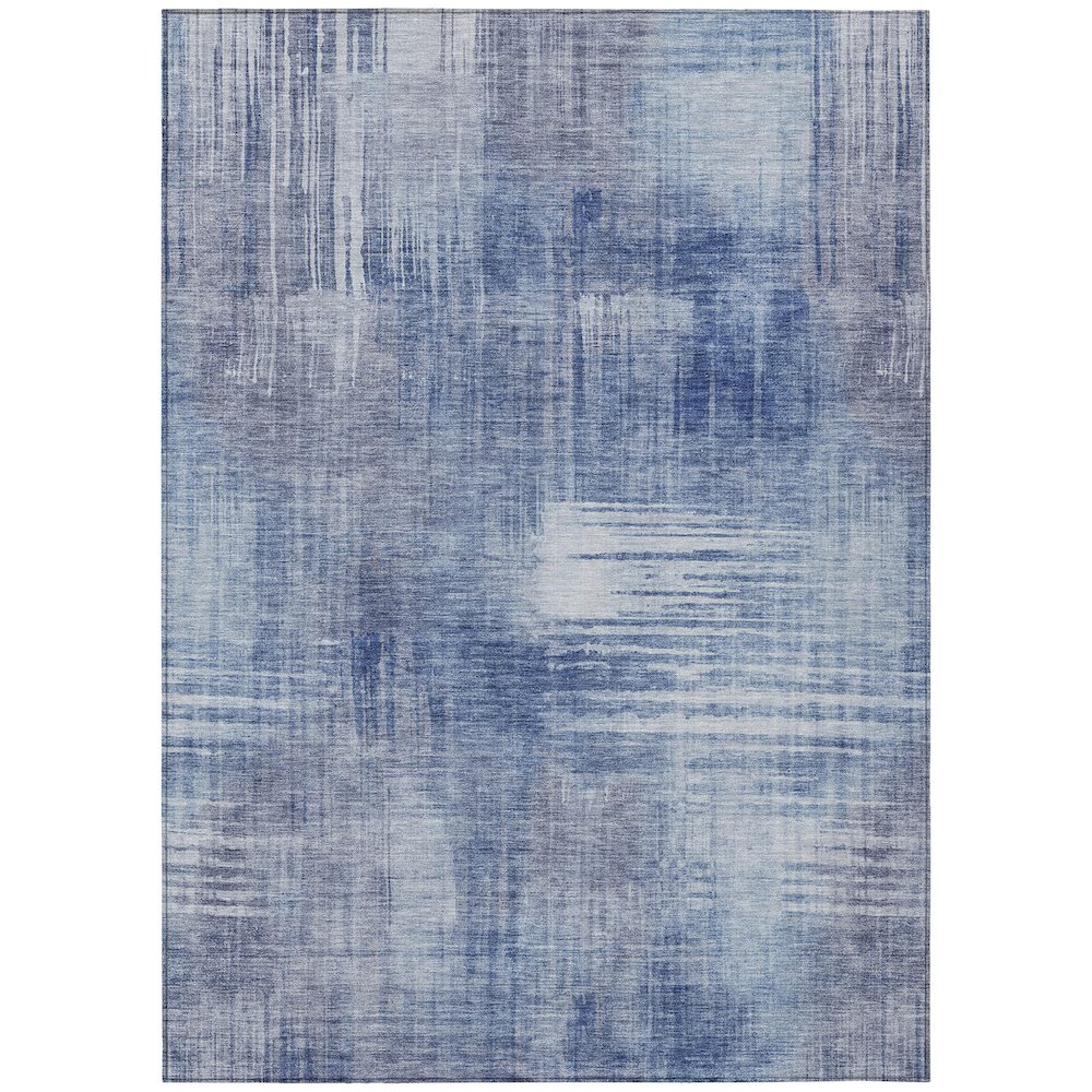 Machine Washable Indoor/Outdoor Chantille ACN2718 Blue 9' x 12' Rug. Picture 1