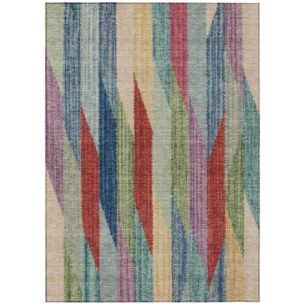 Machine Washable Indoor/Outdoor Chantille ACN2720 Blue 9' x 12' Rug. Picture 1