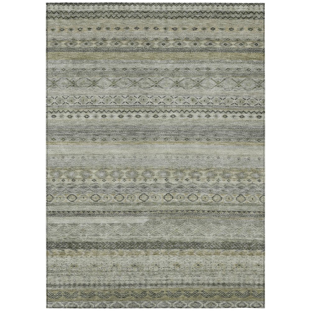 Machine Washable Indoor/Outdoor Chantille ACN2722 Gray 9' x 12' Rug. Picture 1