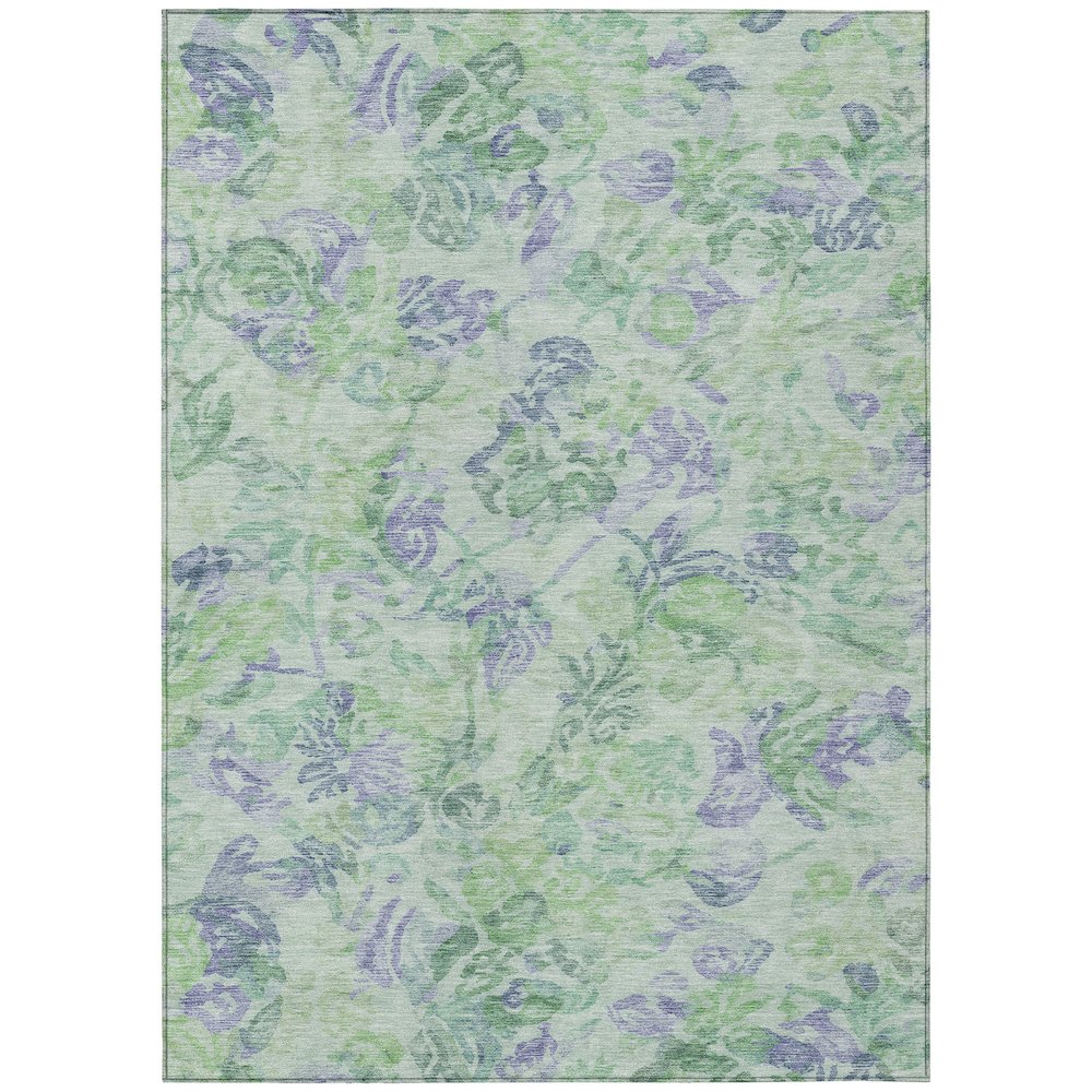 Machine Washable Indoor/Outdoor Chantille ACN2723 Green 9' x 12' Rug. Picture 1