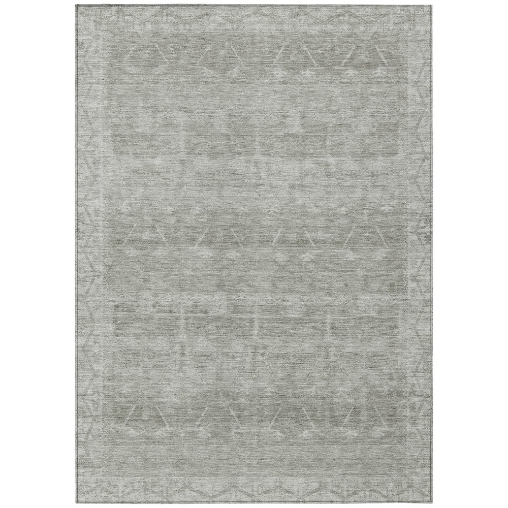Machine Washable Indoor/Outdoor Chantille ACN2725 Brown 9' x 12' Rug. Picture 1