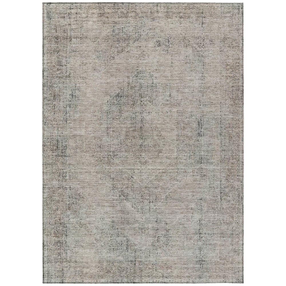 Machine Washable Indoor/Outdoor Chantille ACN2726 Brown 9' x 12' Rug. Picture 1