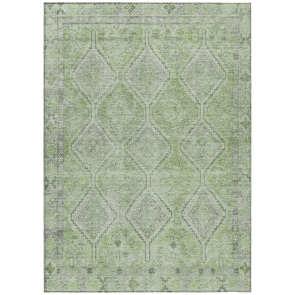 Machine Washable Indoor/Outdoor Chantille ACN2727 Green 9' x 12' Rug. Picture 1