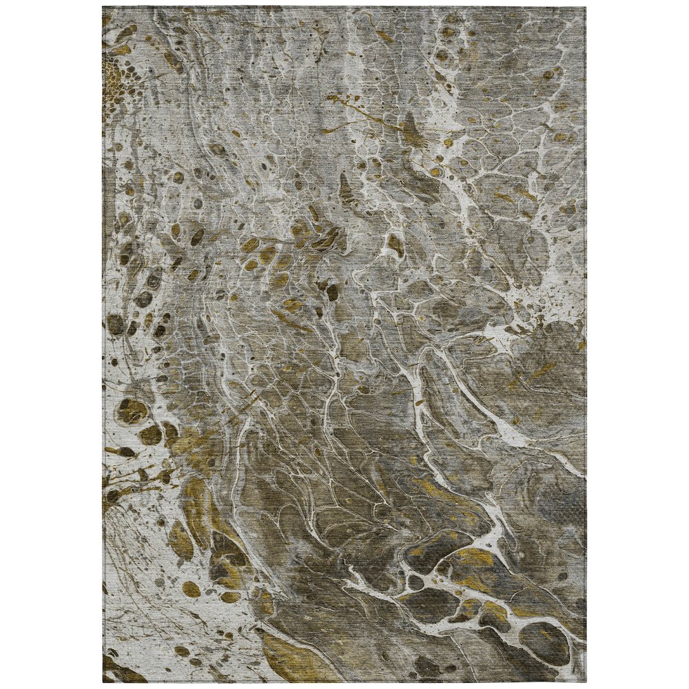 Machine Washable Indoor/Outdoor Chantille ACN2730 Gray 9' x 12' Rug. Picture 1