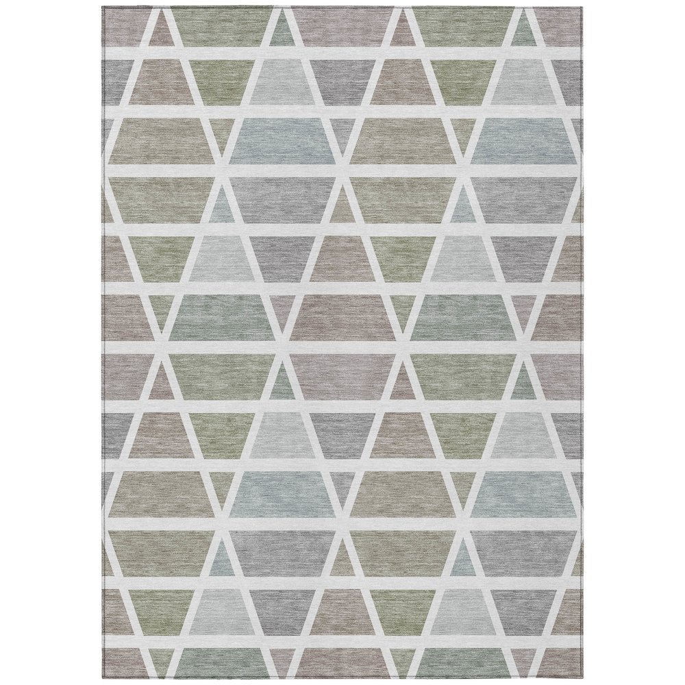 Machine Washable Indoor/Outdoor Chantille ACN2732 Brown 9' x 12' Rug. Picture 1