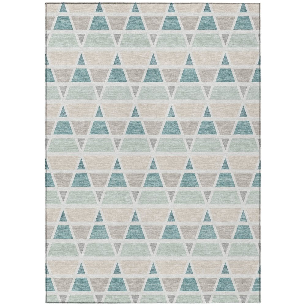 Machine Washable Indoor/Outdoor Chantille ACN2733 Green 9' x 12' Rug. Picture 1