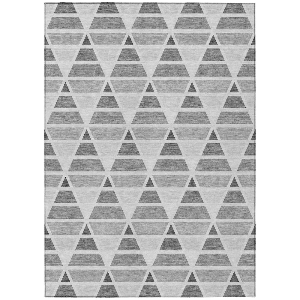 Machine Washable Indoor/Outdoor Chantille ACN2734 Gray 9' x 12' Rug. Picture 1