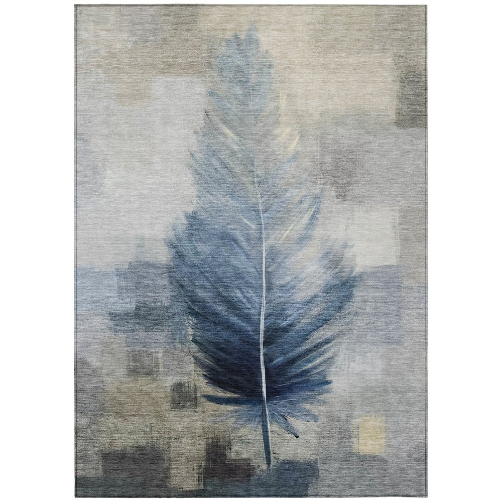 Machine Washable Indoor/Outdoor Chantille ACN2745 Blue 9' x 12' Rug. Picture 1
