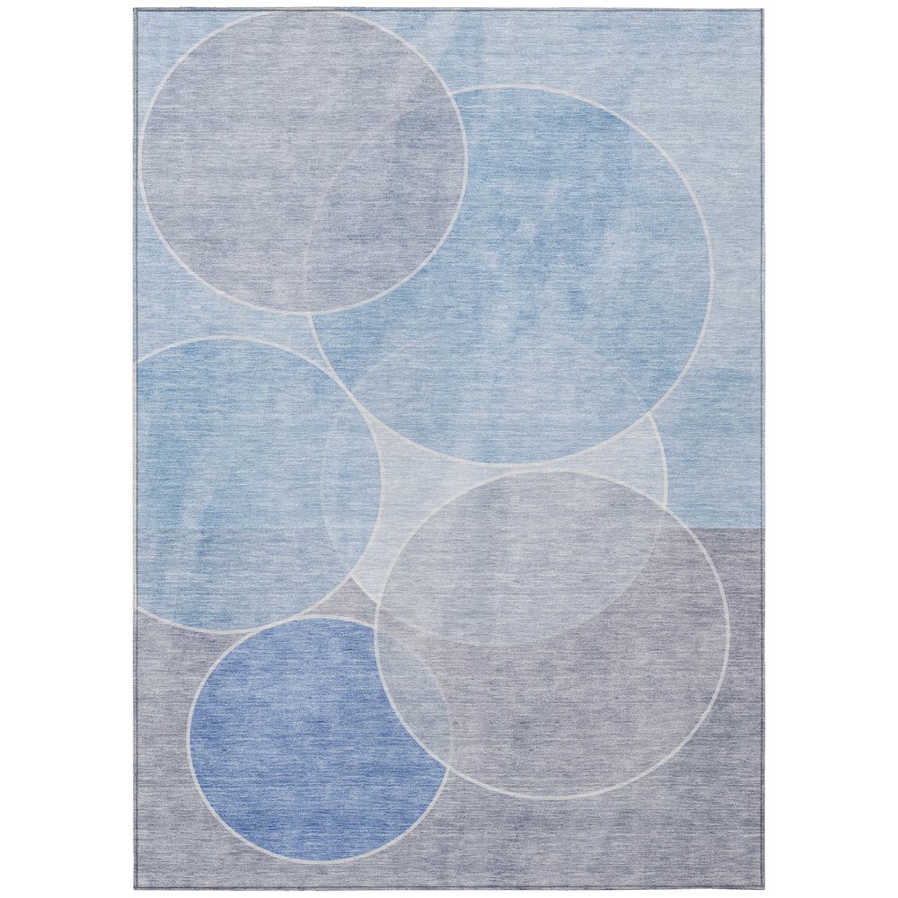Machine Washable Indoor/Outdoor Chantille ACN2746 Blue 9' x 12' Rug. Picture 1