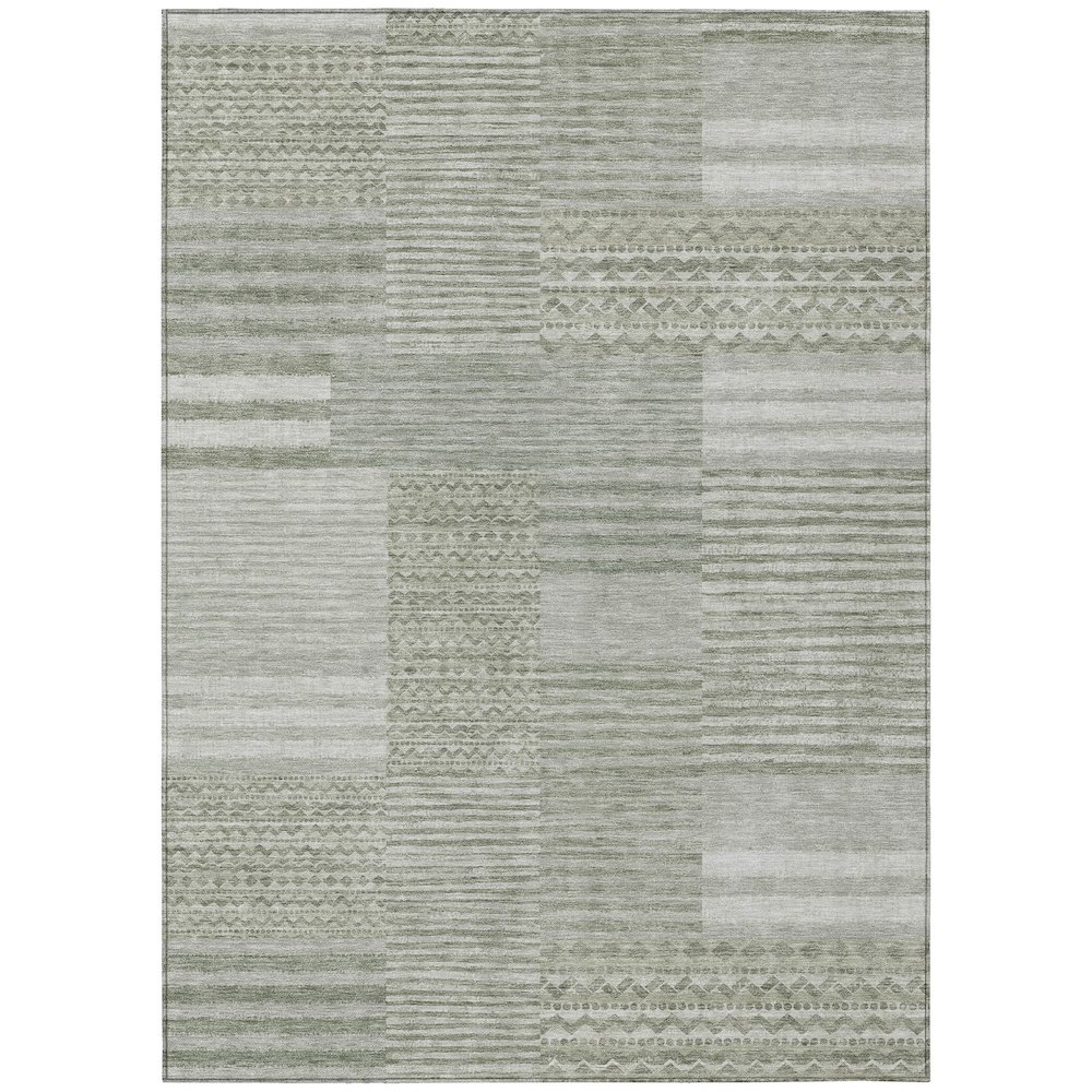 Machine Washable Indoor/Outdoor Chantille ACN2749 Green 9' x 12' Rug. Picture 1