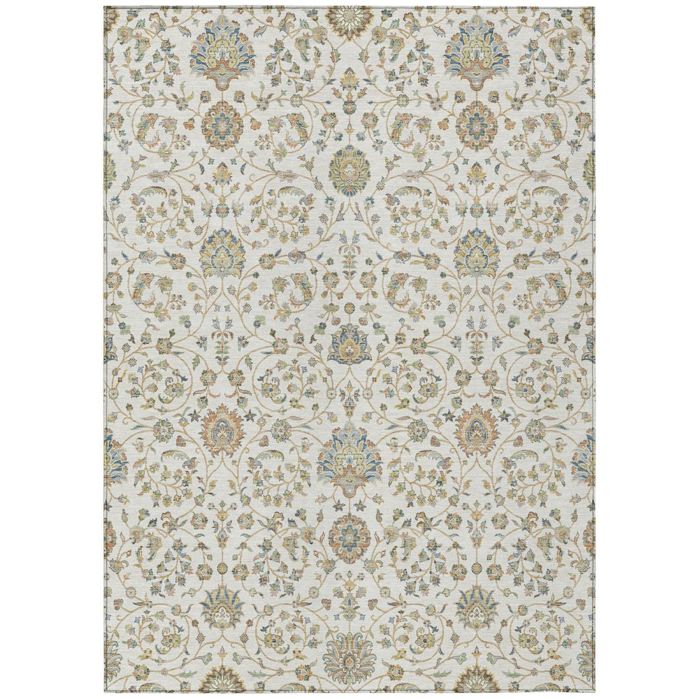 Machine Washable Indoor/Outdoor Chantille ACN2758 Ivory 9' x 12' Rug. Picture 1