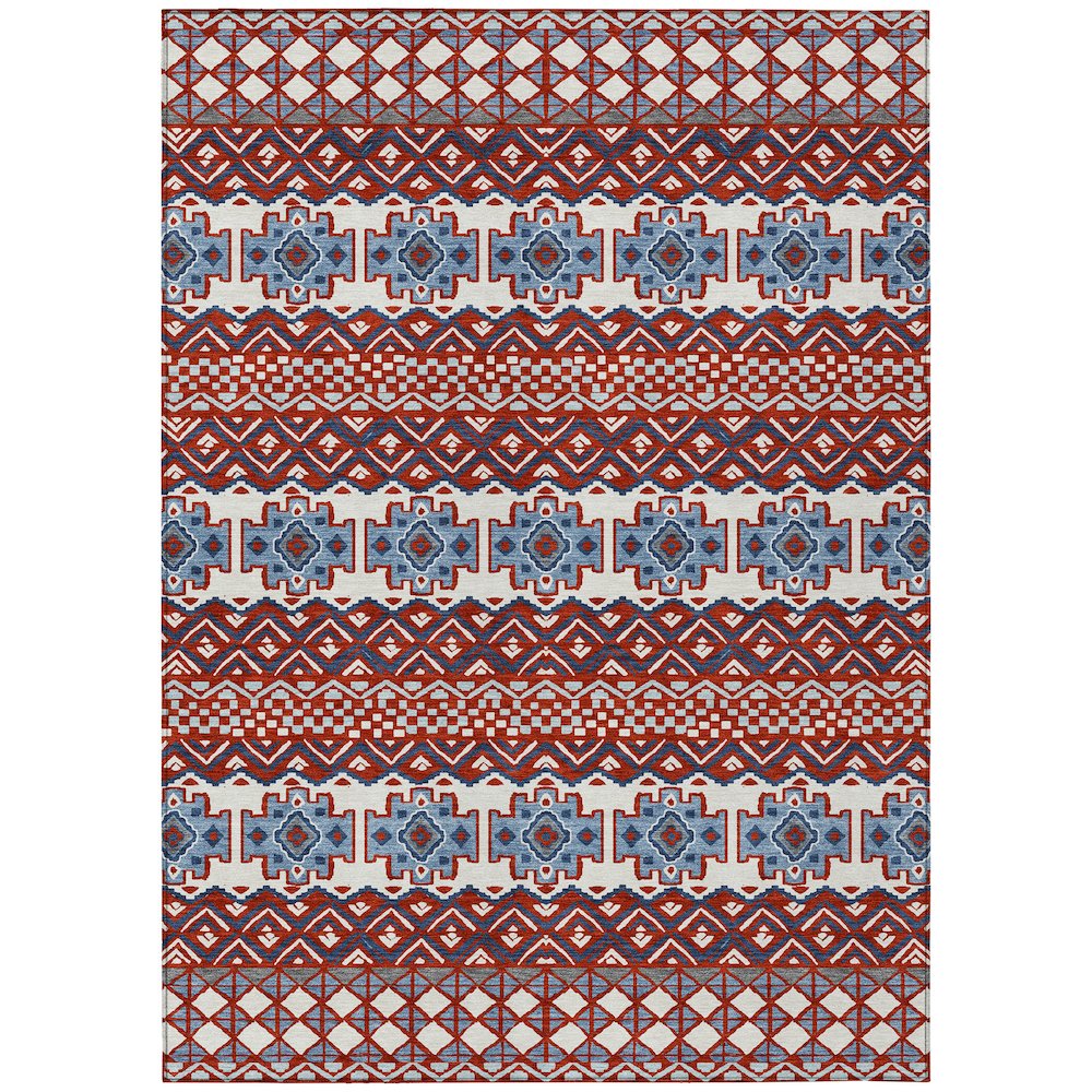 Machine Washable Indoor/Outdoor Chantille ACN2760 Red 9' x 12' Rug. Picture 1