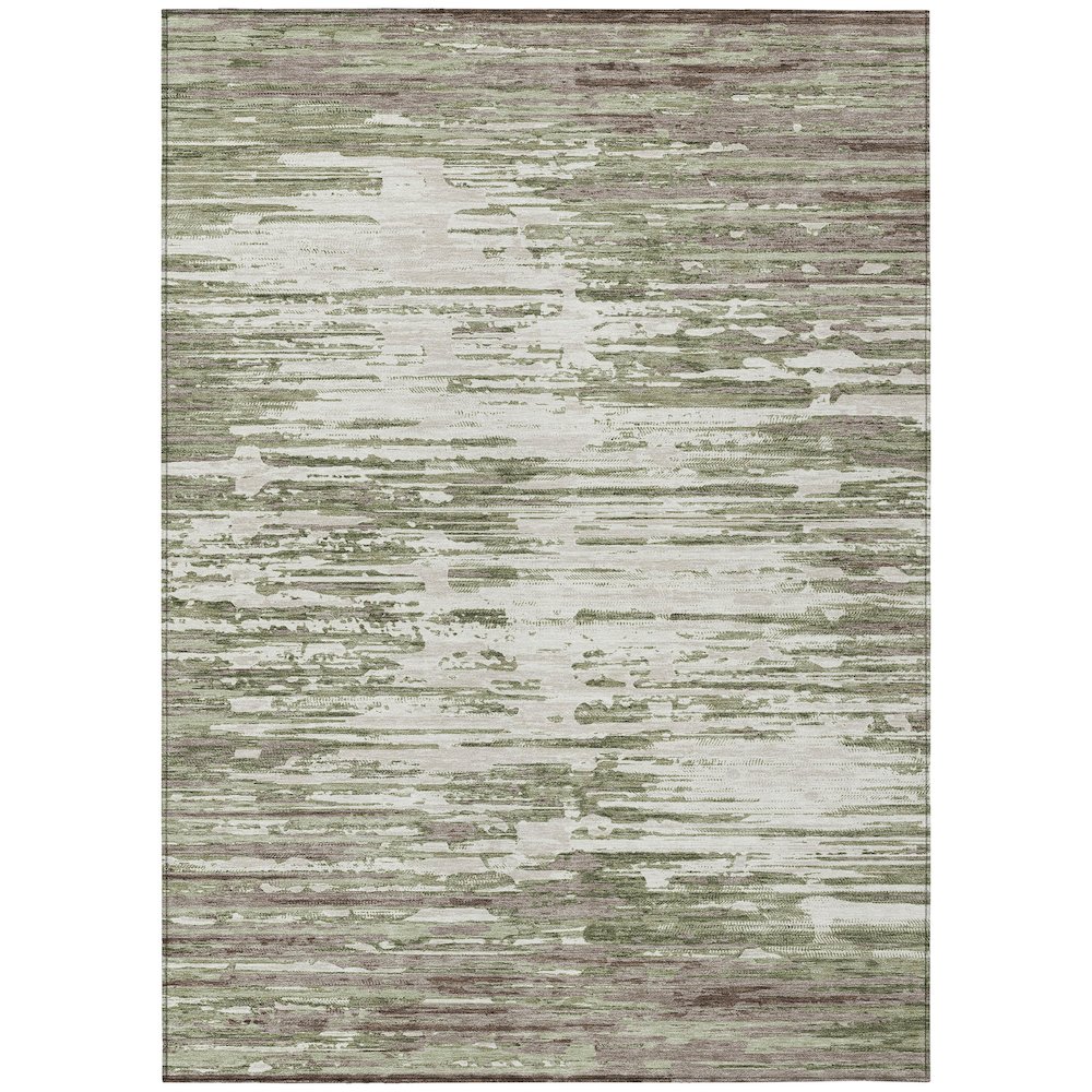 Machine Washable Indoor/Outdoor Chantille ACN2767 Green 9' x 12' Rug. Picture 1