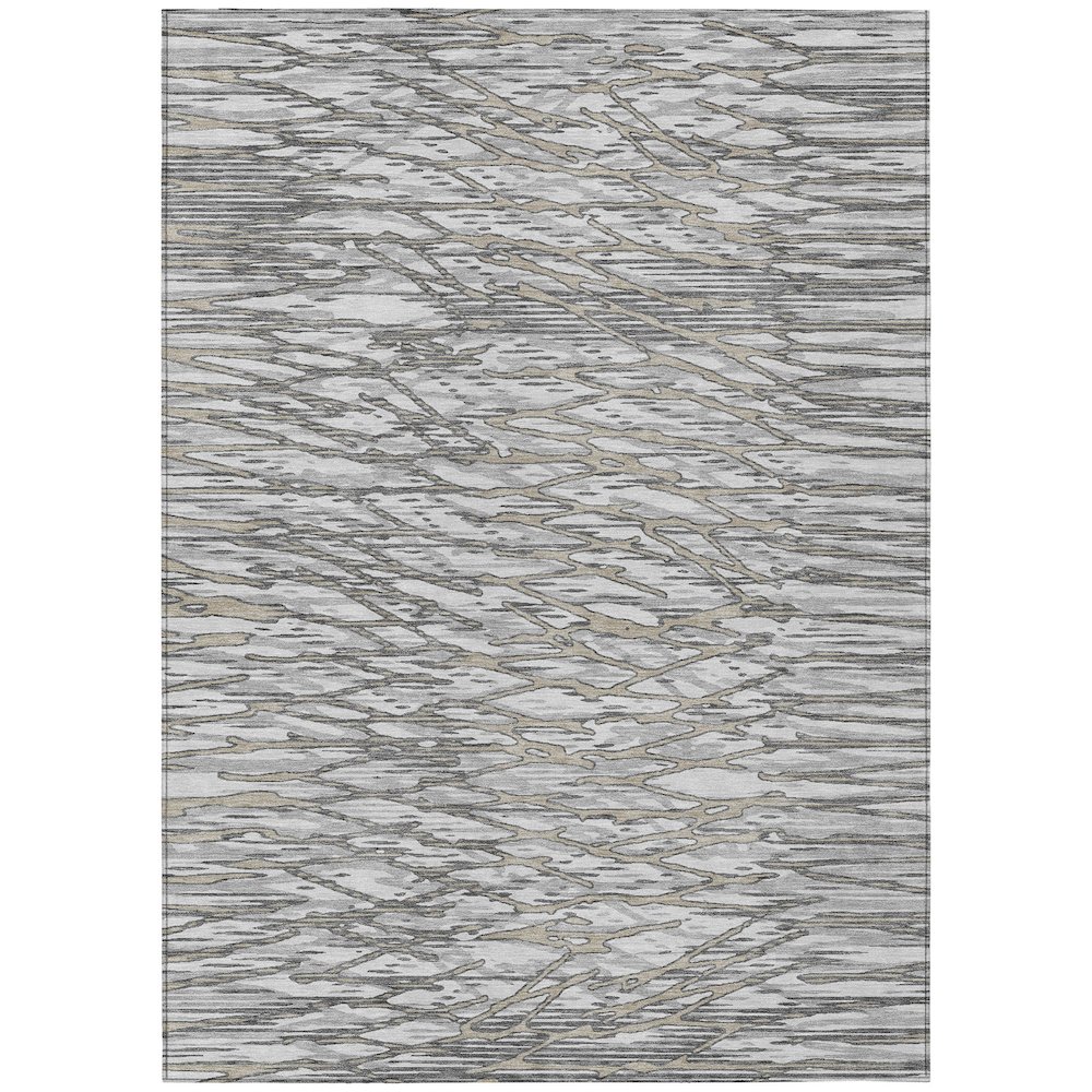 Machine Washable Indoor/Outdoor Chantille ACN2771 Gray 9' x 12' Rug. Picture 1
