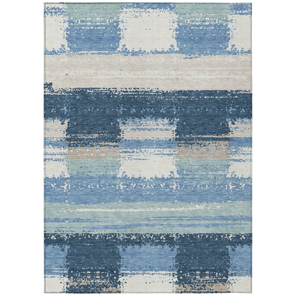 Machine Washable Indoor/Outdoor Chantille ACN2772 Blue 9' x 12' Rug. Picture 1