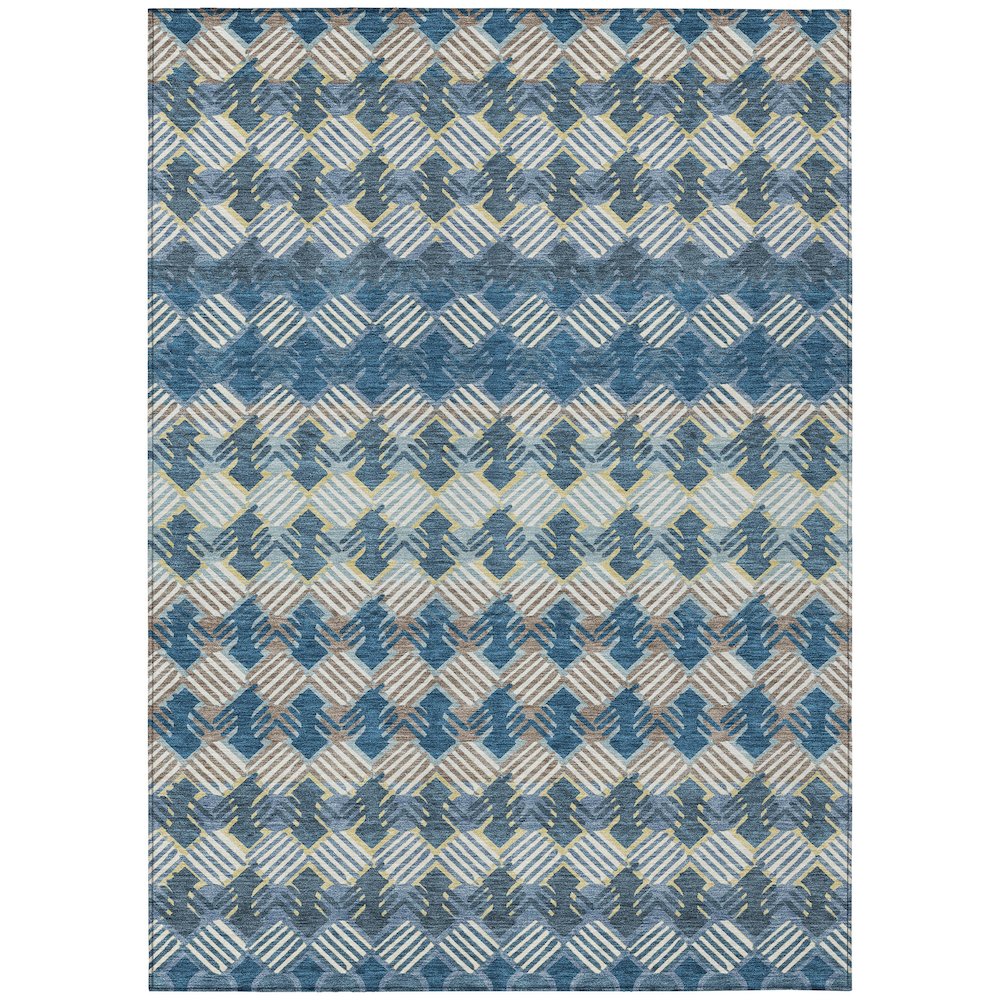 Machine Washable Indoor/Outdoor Chantille ACN2773 Blue 9' x 12' Rug. Picture 1