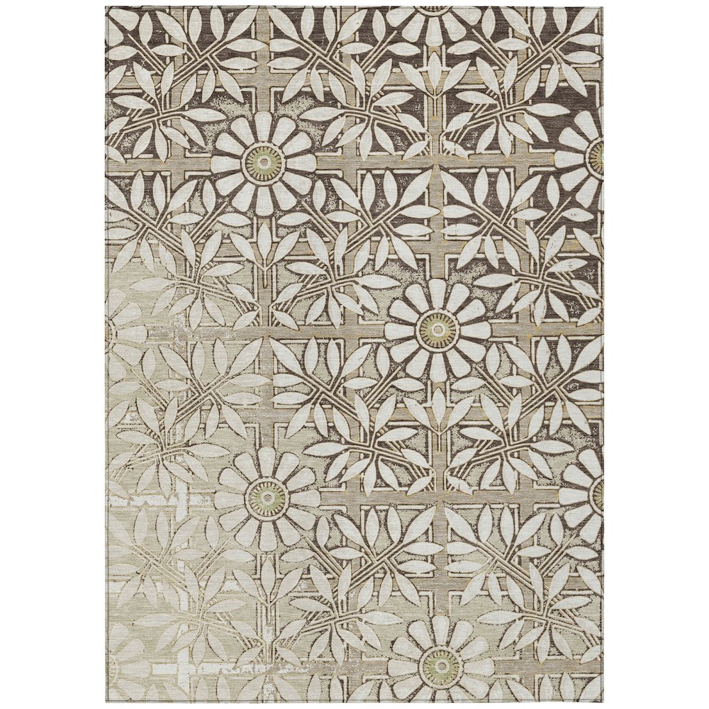 Machine Washable Indoor/Outdoor Chantille ACN2775 Ivory 9' x 12' Rug. Picture 1
