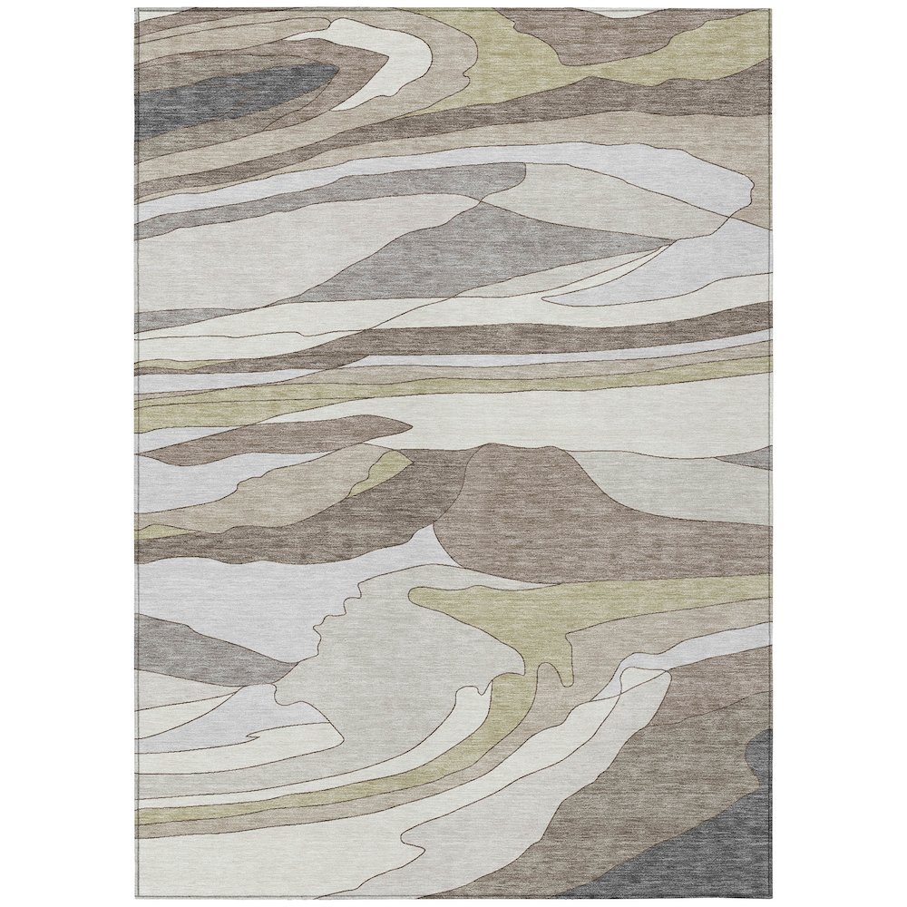 Machine Washable Indoor/Outdoor Chantille ACN2777 Ivory 9' x 12' Rug. Picture 1