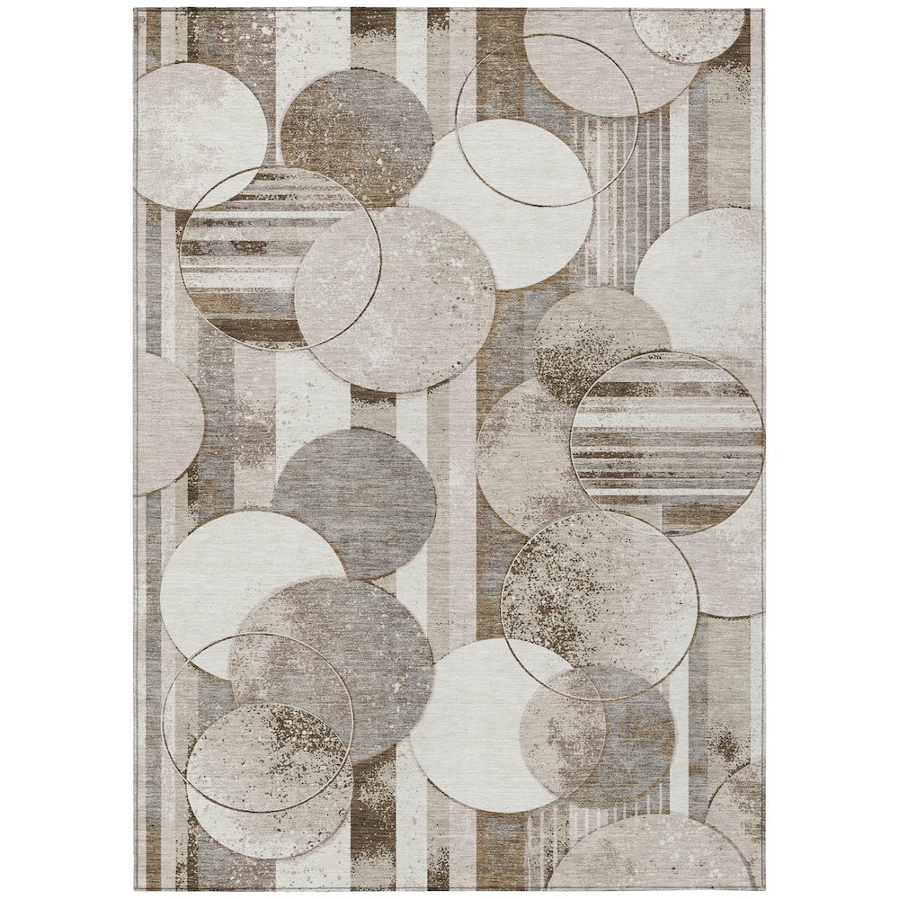 Machine Washable Indoor/Outdoor Chantille ACN2778 Brown 9' x 12' Rug. Picture 1