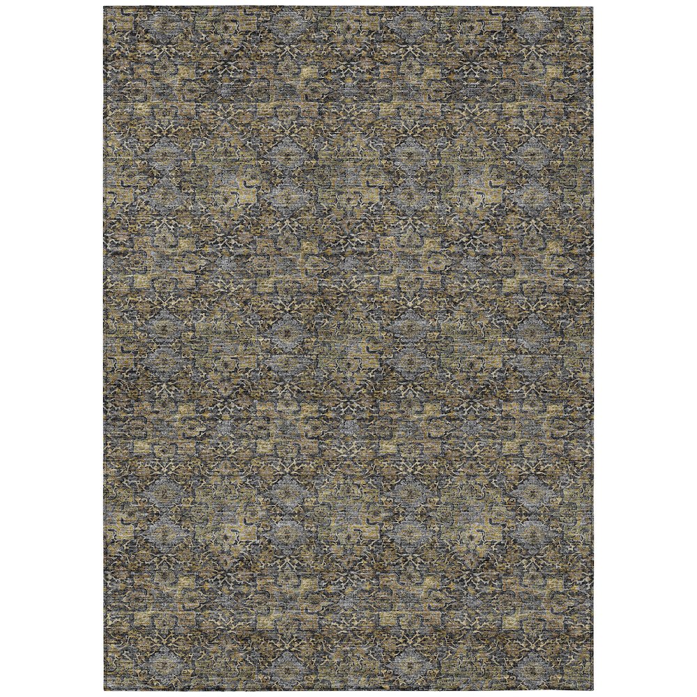 Machine Washable Indoor/Outdoor Chantille ACN2783 Black 9' x 12' Rug. Picture 1