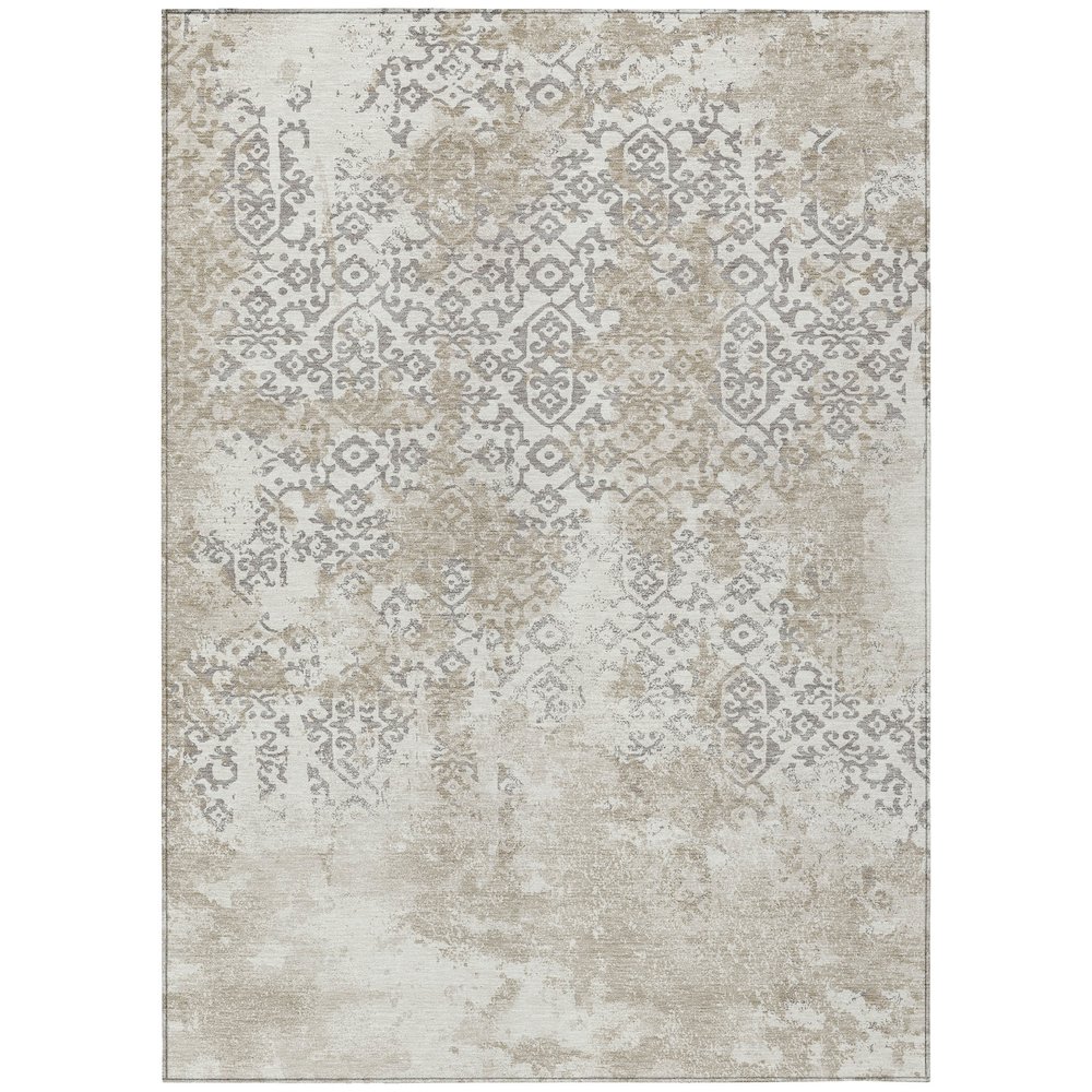 Machine Washable Indoor/Outdoor Chantille ACN2788 Ivory 9' x 12' Rug. Picture 1