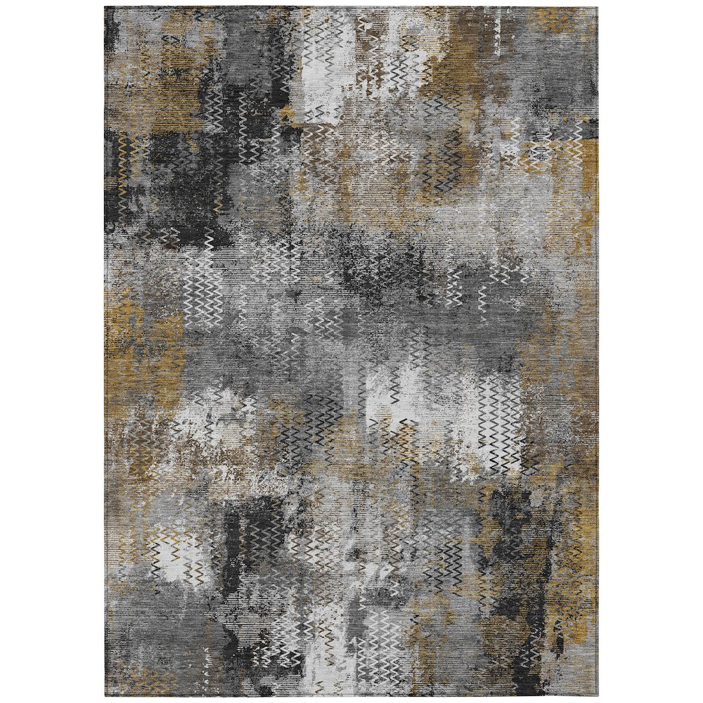 Machine Washable Indoor/Outdoor Chantille ACN2790 Gray 9' x 12' Rug. Picture 1