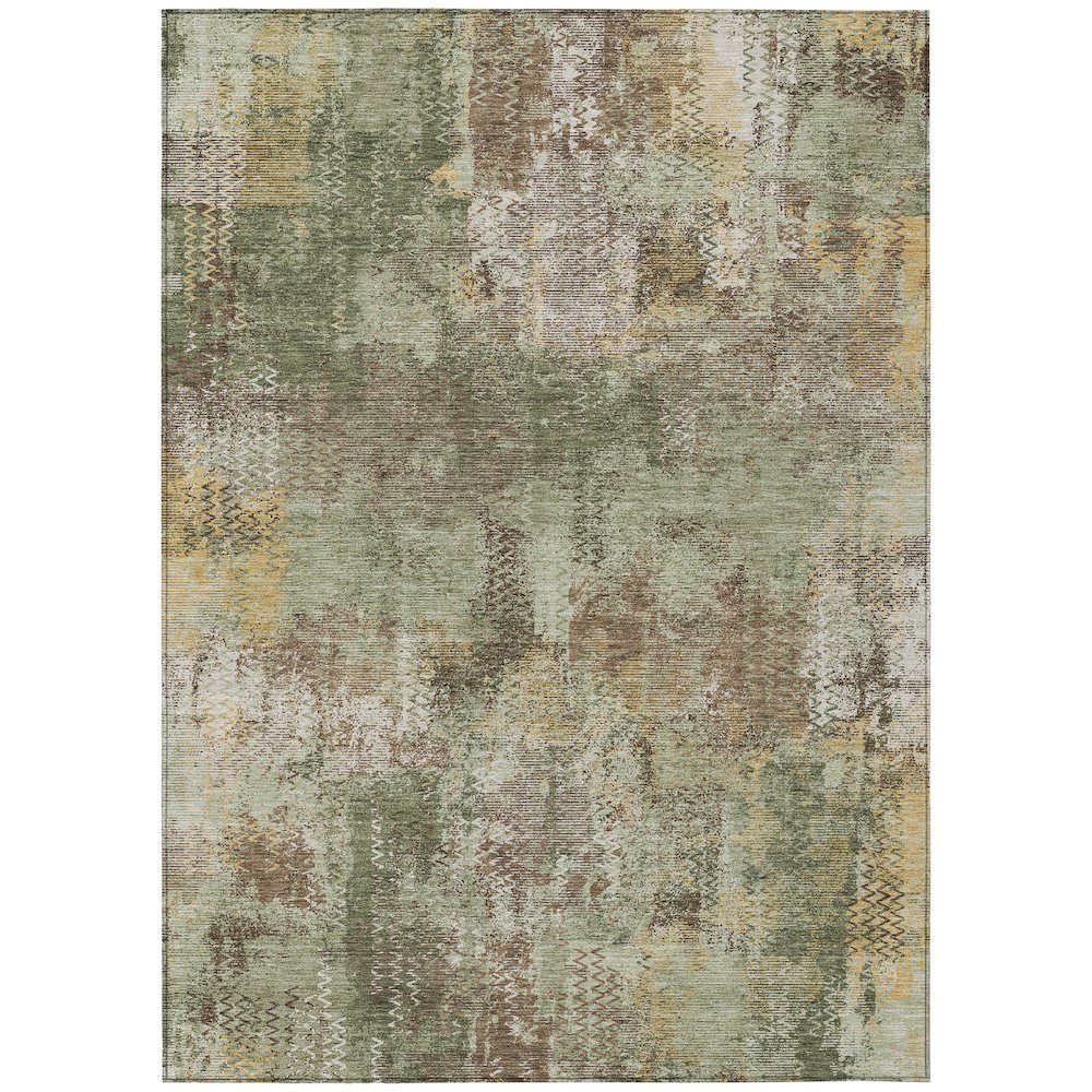 Machine Washable Indoor/Outdoor Chantille ACN2790 Green 9' x 12' Rug. Picture 1