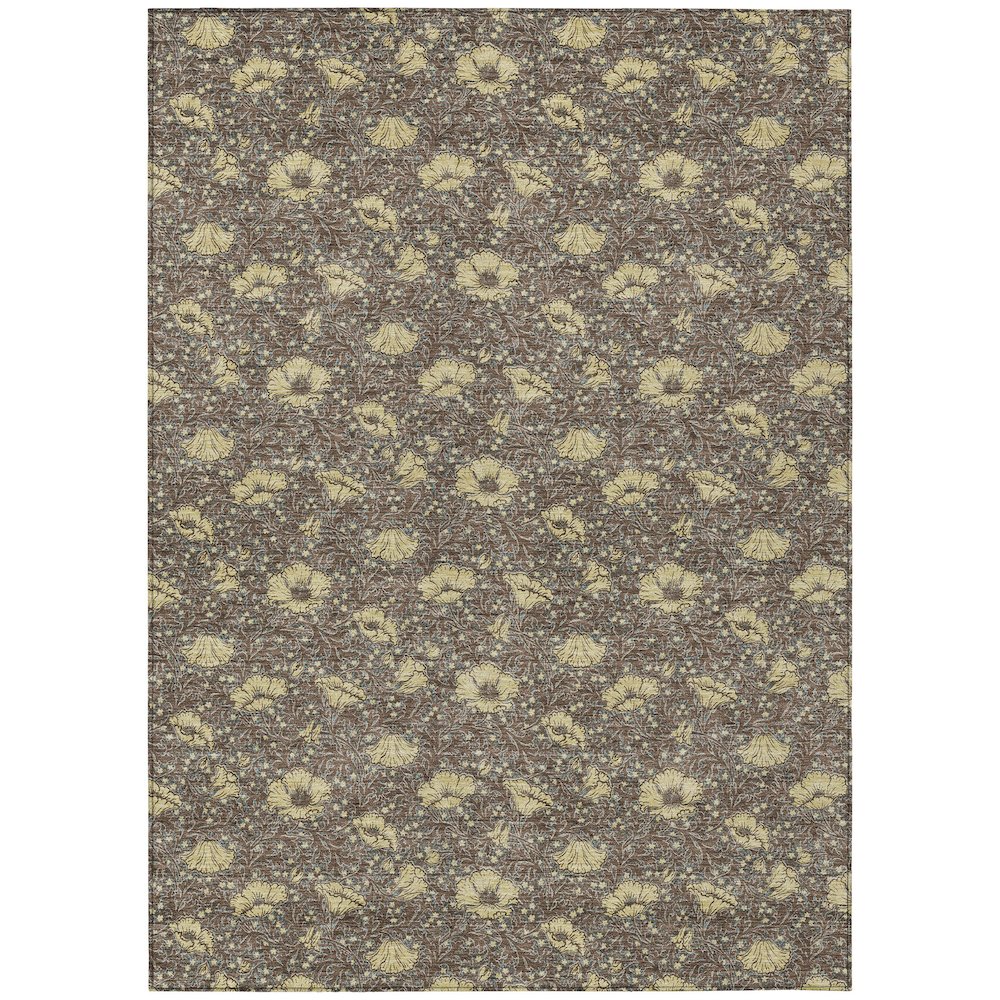 Machine Washable Indoor/Outdoor Chantille ACN2792 Brown 9' x 12' Rug. Picture 1