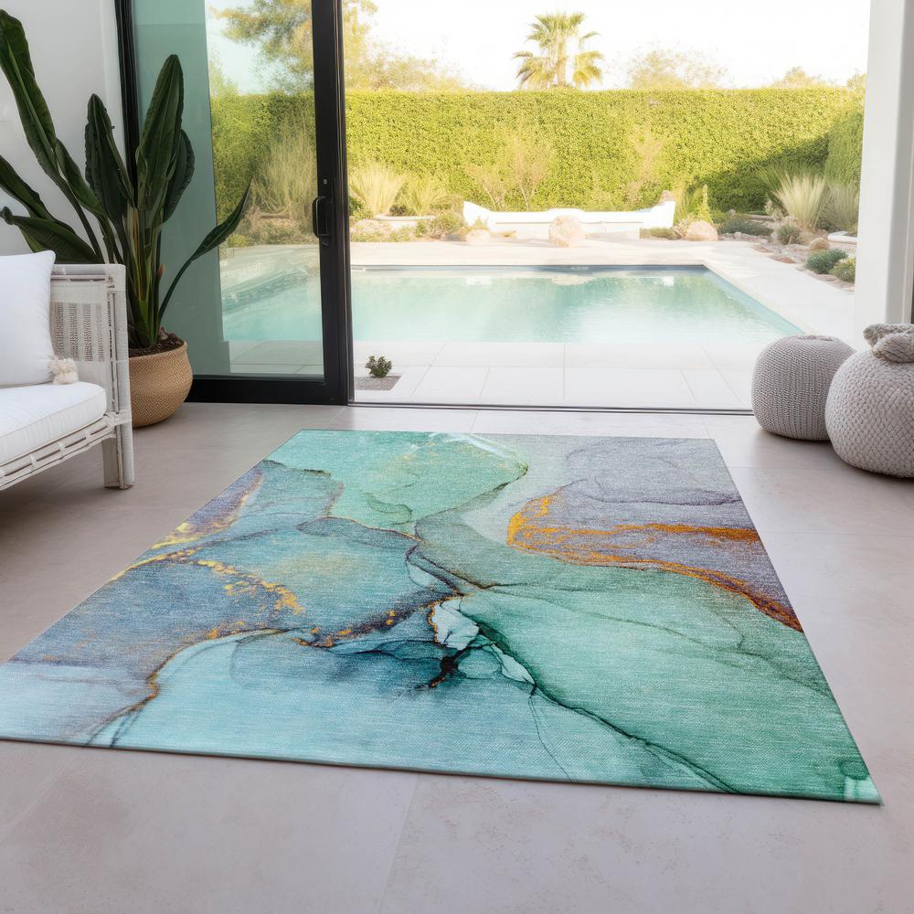 Chantille ACN506 Teal 8' x 10' Rug. Picture 7