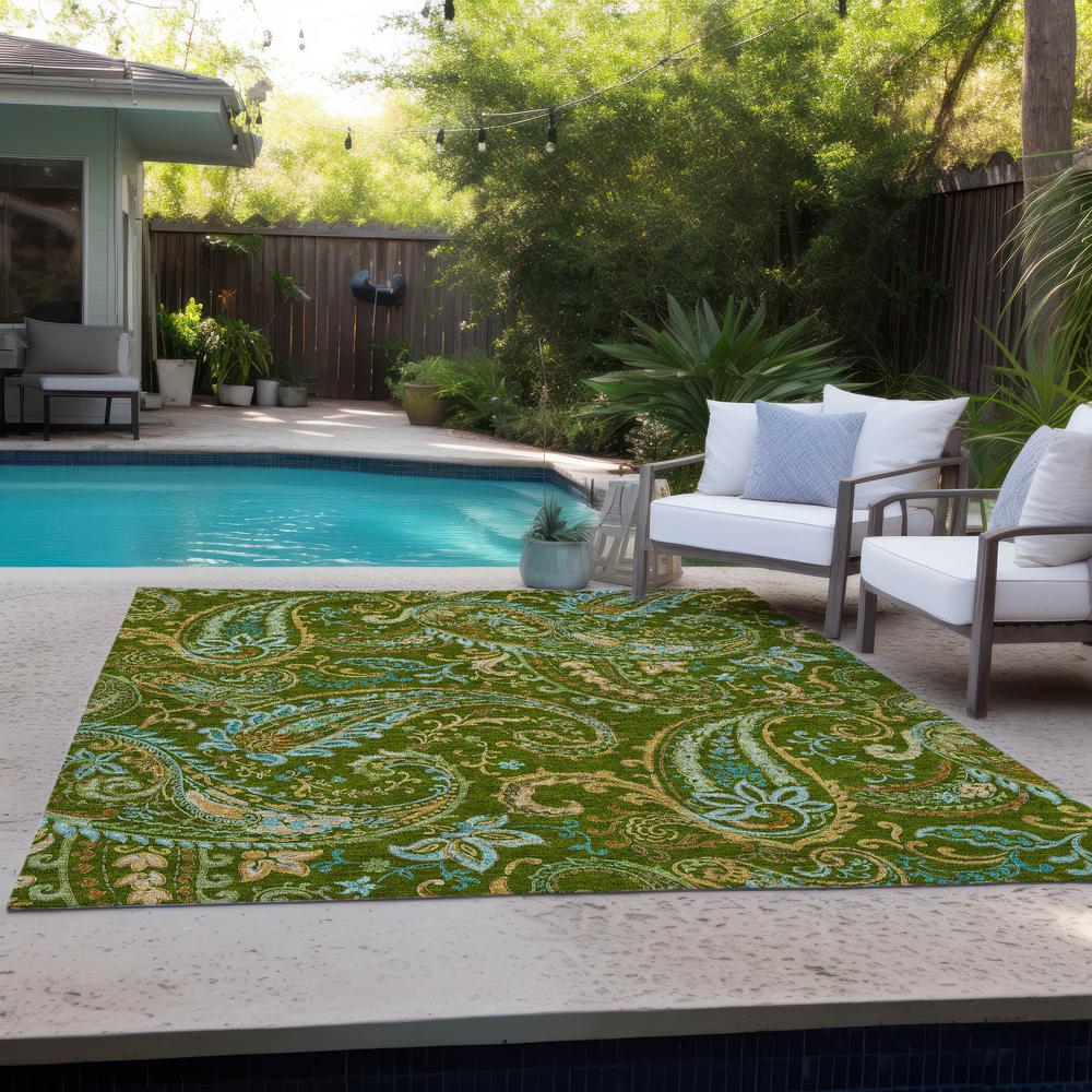 Chantille ACN533 Green 8' x 10' Rug. Picture 9