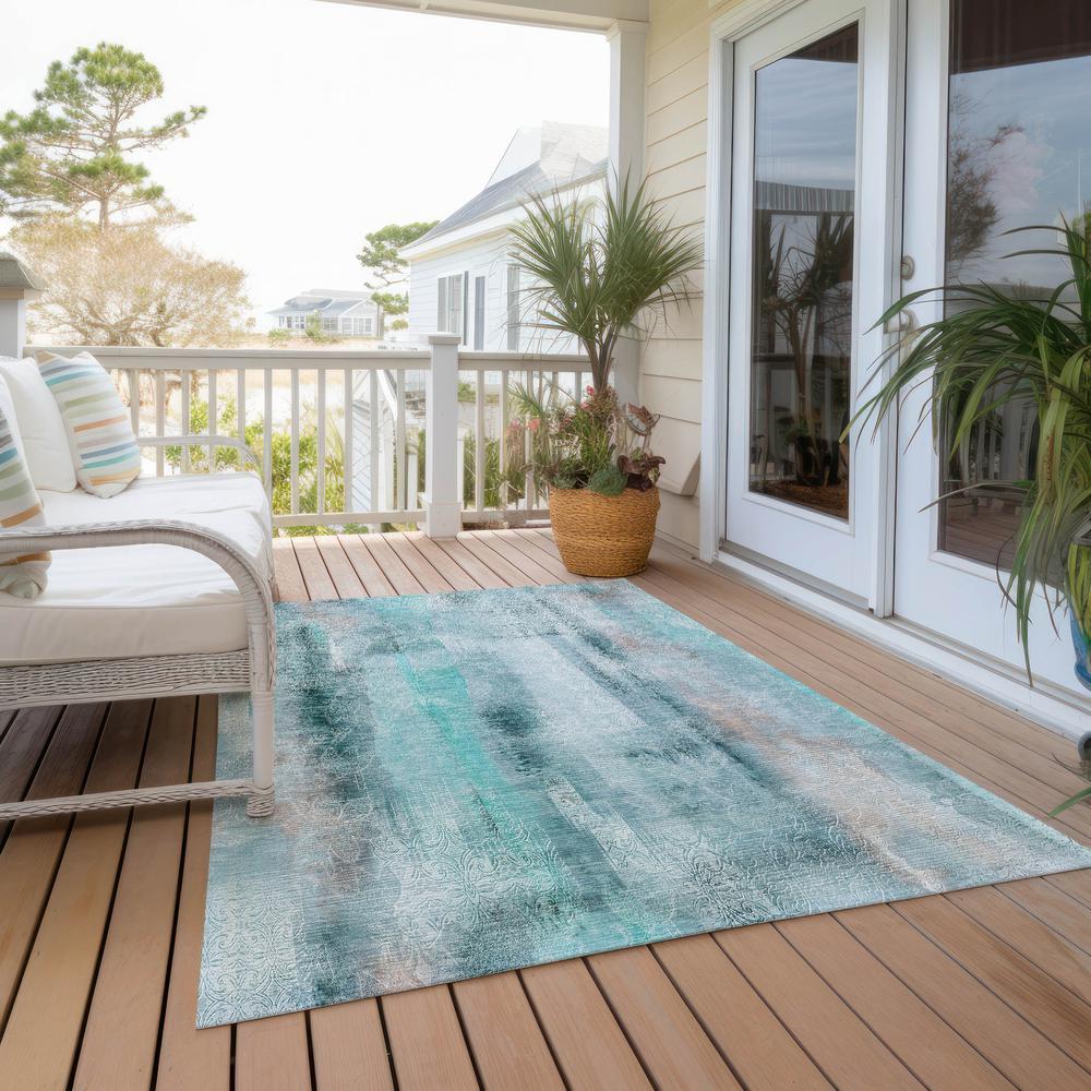 Chantille ACN537 Teal 8' x 10' Rug. Picture 8