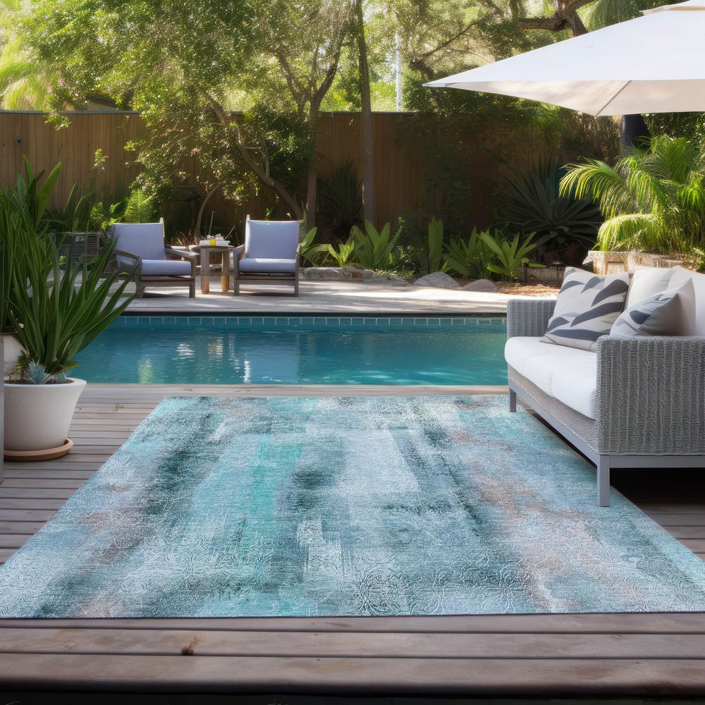 Chantille ACN537 Teal 8' x 10' Rug. Picture 9