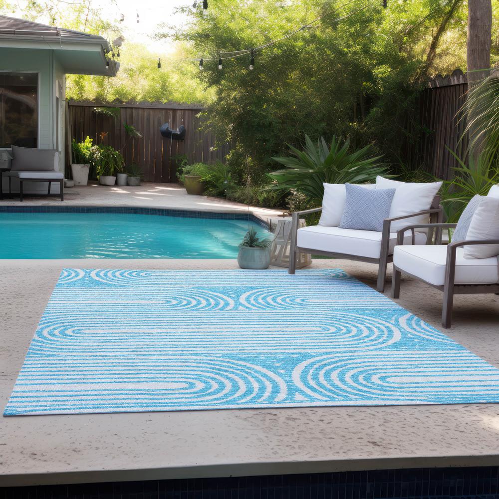 Chantille ACN540 Teal 8' x 10' Rug. Picture 9