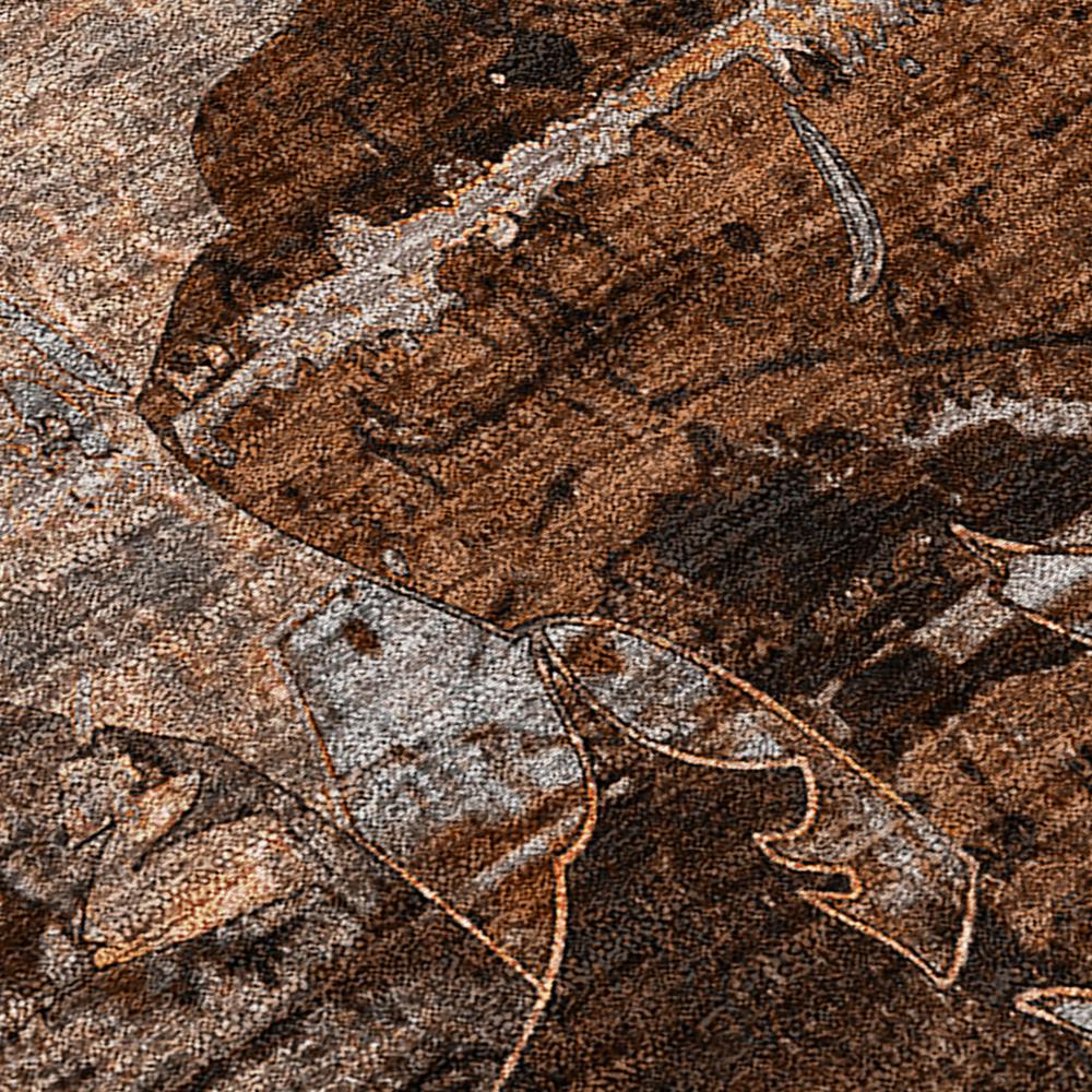 Chantille ACN555 Orange 3' x 5' Rug. Picture 5