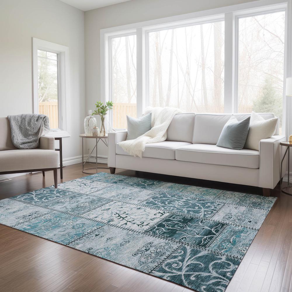 Chantille ACN566 Teal 8' x 10' Rug. Picture 6