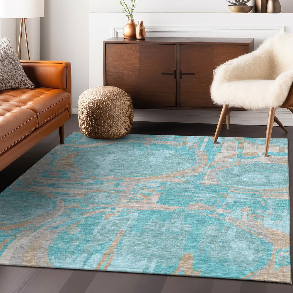 Chantille ACN855 Teal 8' x 10' Rug. Picture 5