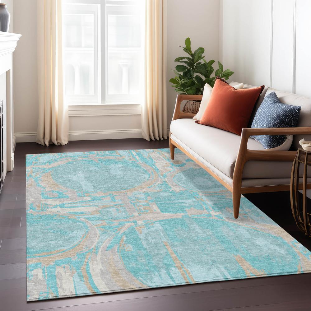 Chantille ACN855 Teal 8' x 10' Rug. Picture 6