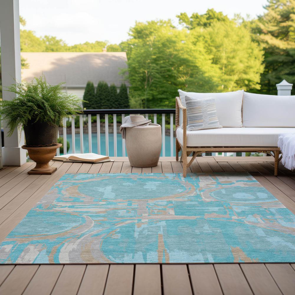 Chantille ACN855 Teal 8' x 10' Rug. Picture 8