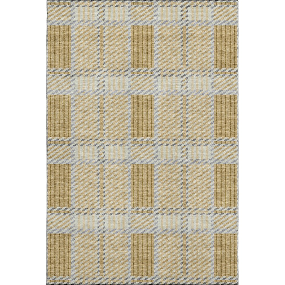 Premium Machine Washable Mayfield AMF1000 Gold 8' x 10' Rug. Picture 1